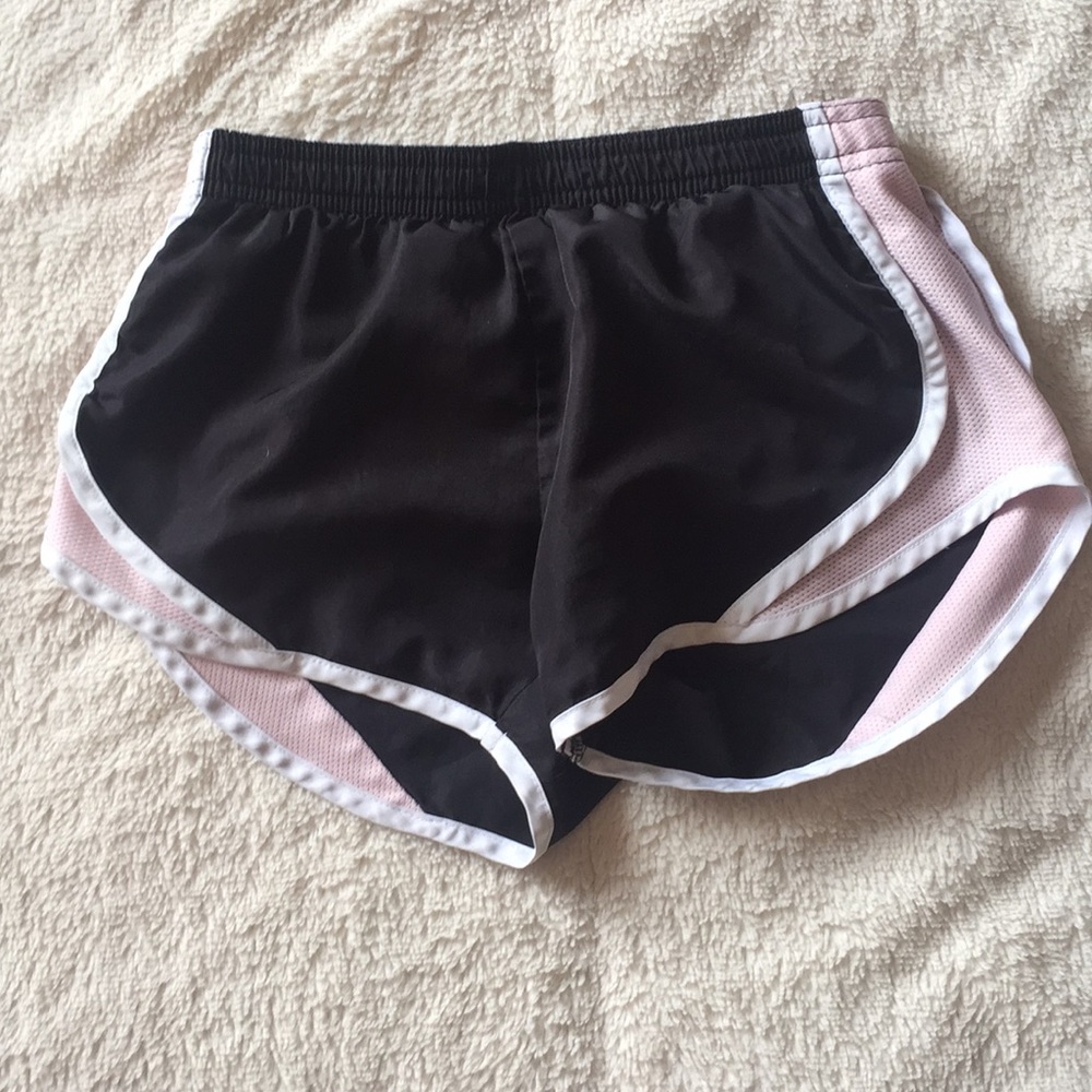 Black and pink shortie shorts